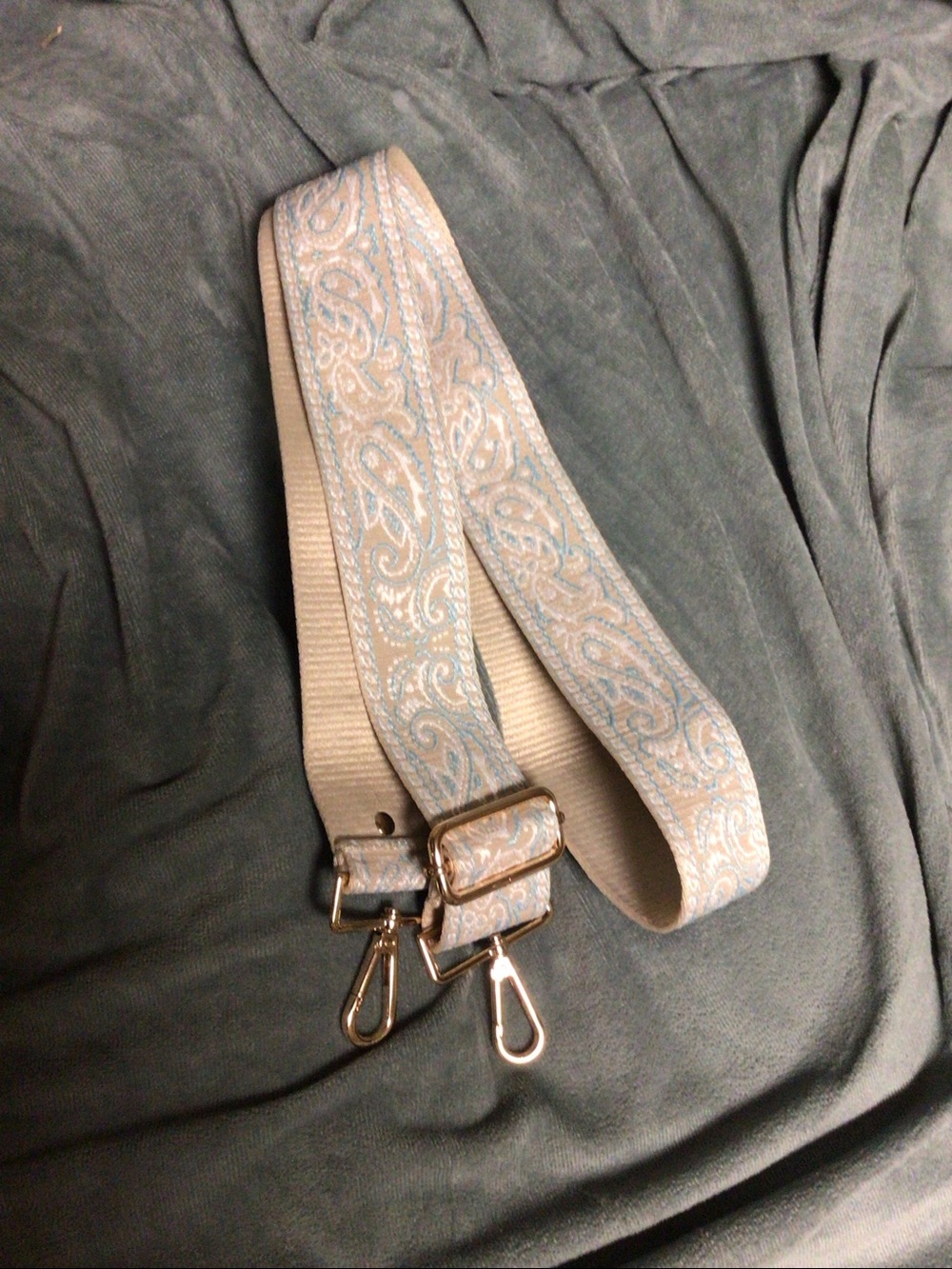 POM POM LONDON Bag Strap ~ paisley design. Brand new